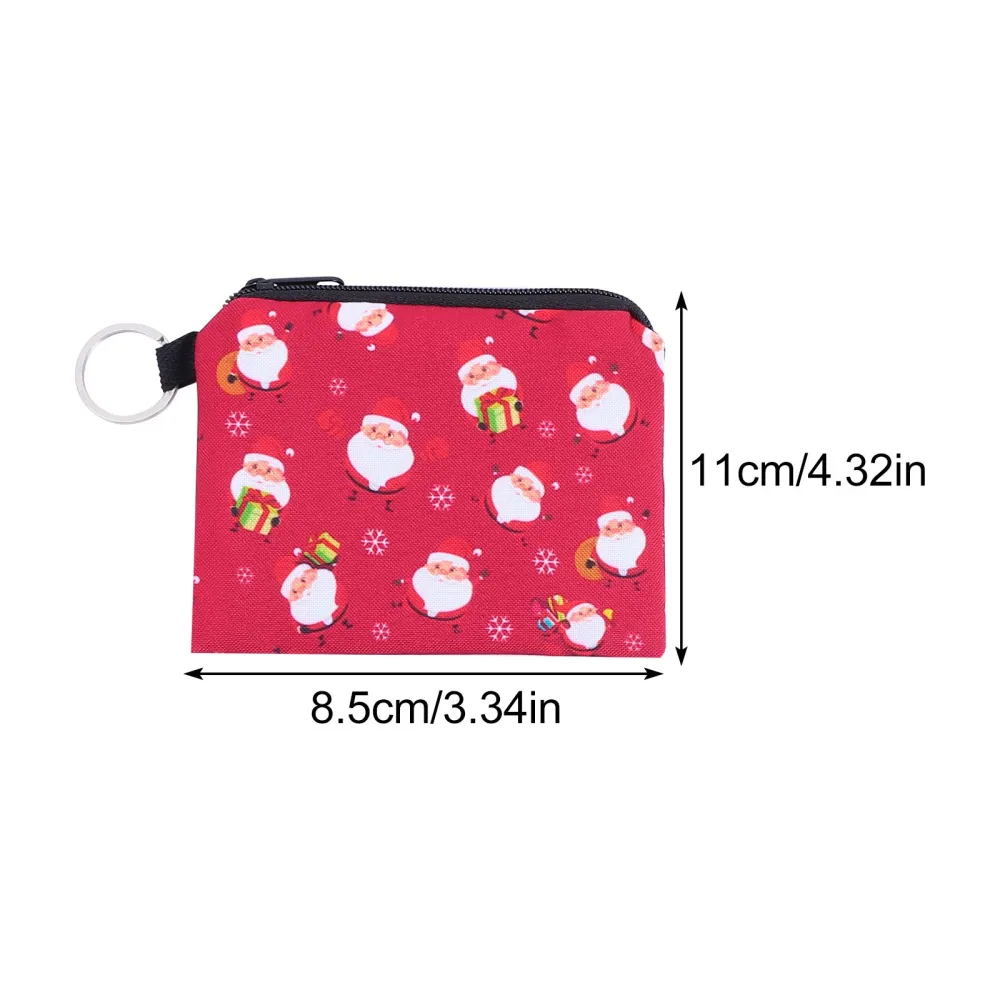 3Pcs Adorable Coin Bag Storage Bag Lovely Santa Pattern Small Change Purse