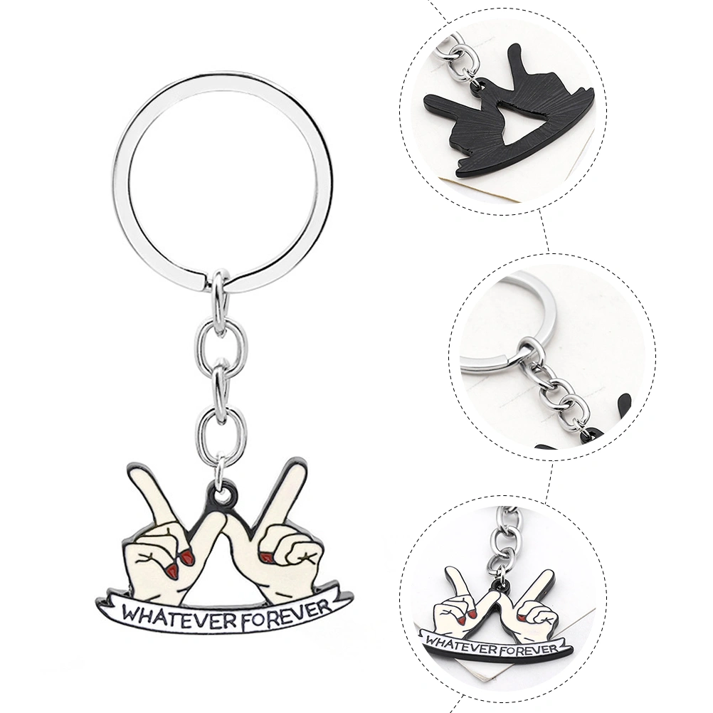 Valentine's Day Keychain Gift Romantic Hand Gesture Shaped Keyring Pendant