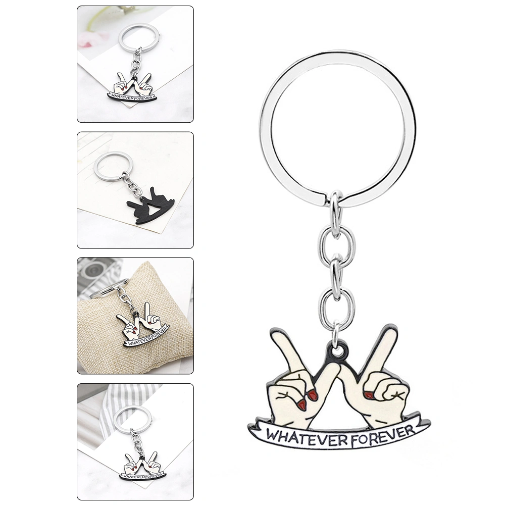 Valentine's Day Keychain Gift Romantic Hand Gesture Shaped Keyring Pendant