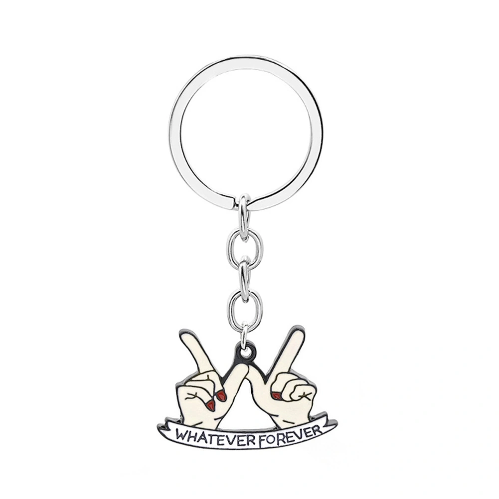 Valentine's Day Keychain Gift Romantic Hand Gesture Shaped Keyring Pendant