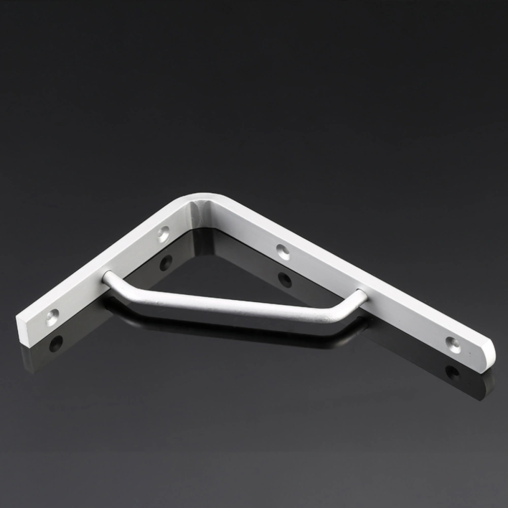 2 PCS Heavy Duty Shelf Brackets Thickened Silver Shelf Support Bracket Aluminium Alloy Practical Durable Support Frame for Home (12inch)