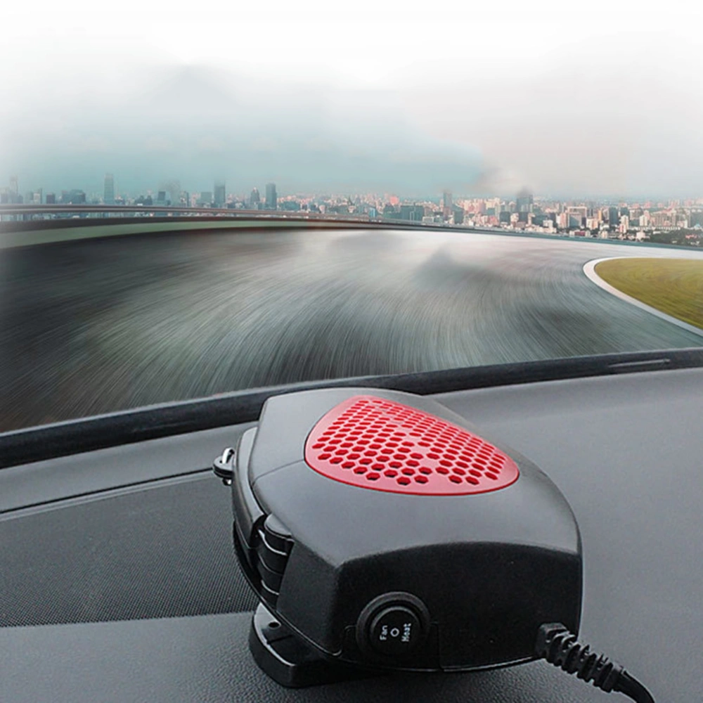 24V Car Portable Heater Heating Fan Defroster Demister with Cigarette Lighter Plug(Red)