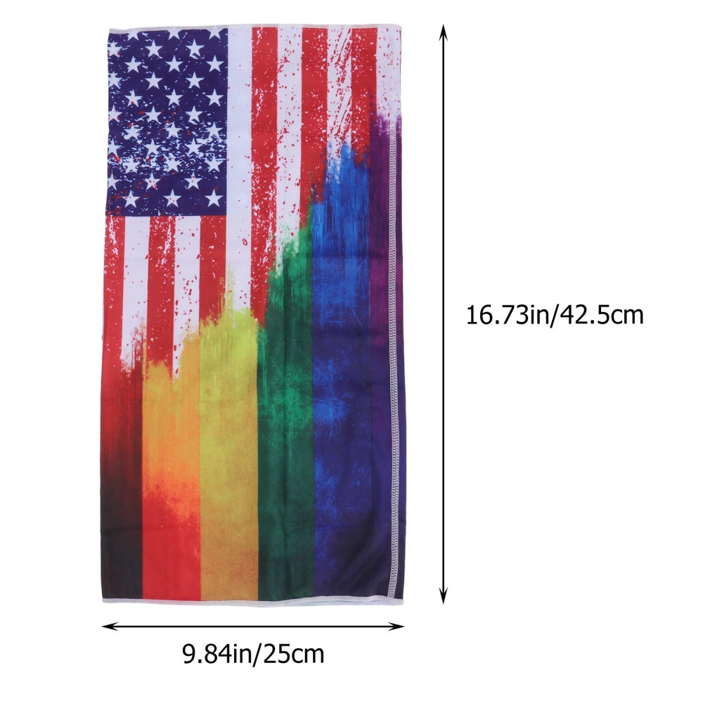 National Flag Printed Breathable Scarf Sports Sun-proof Face Mask Neck Protector for Outdoor Riding (USA)