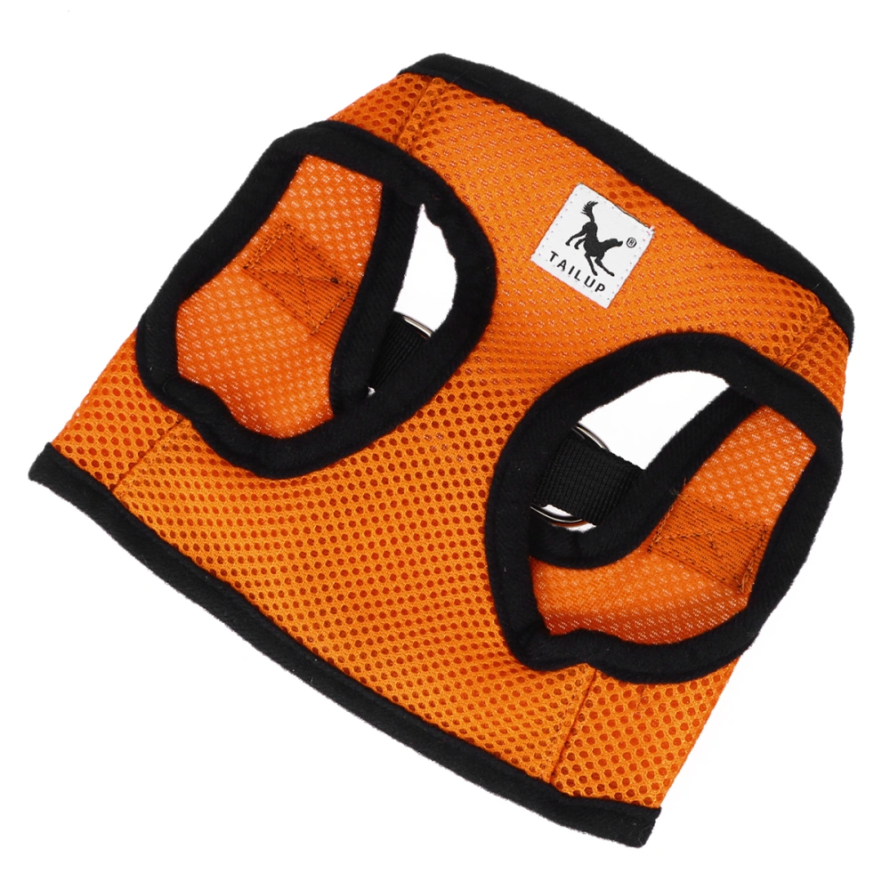 Mesh Cat Harness Pet Halter Harness Vest with Padded Panels for Small Medium Cats Dogs Size M (Orange)