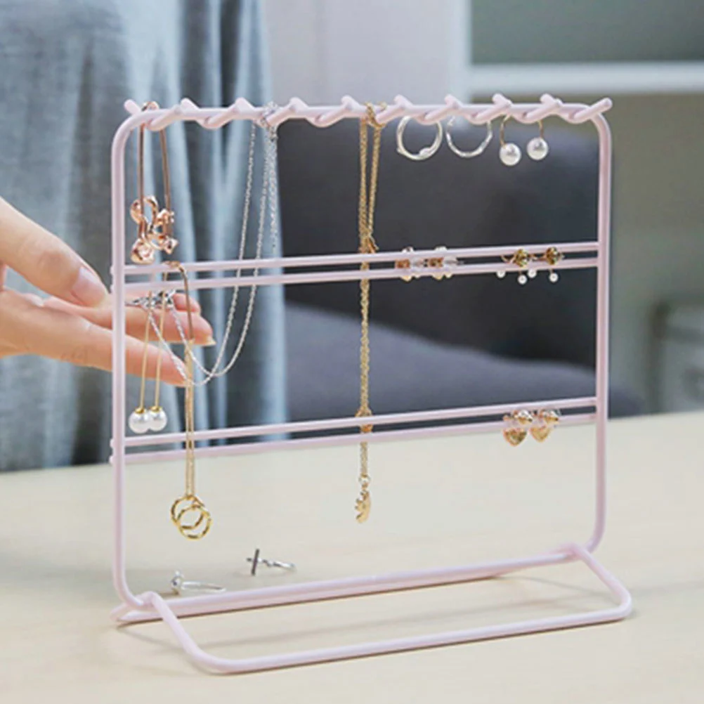 Iron Art Jewelry Stand Earrings Holder Eardrop Display Rack Organizer