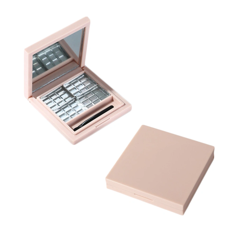 2Pcs Empty Eyeshadow Dishes DIY Eyeshadow Palettes Eyeshadow Subpackaging Boxes for Women Girls Ladies(Pink)