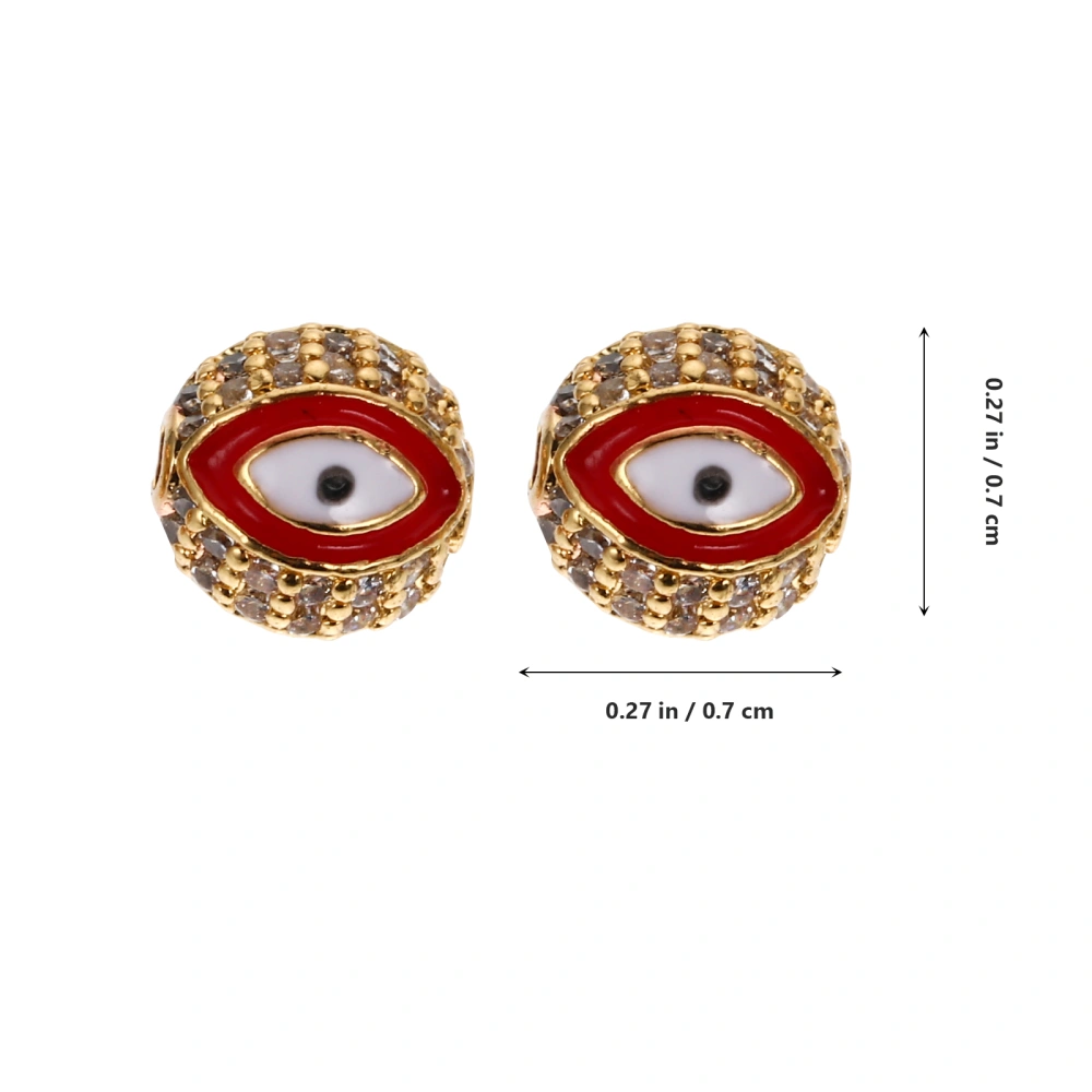 3Pcs Alloy Eye Charms Evil Eye Connector Link Charms Beads DIY Craft Accessories