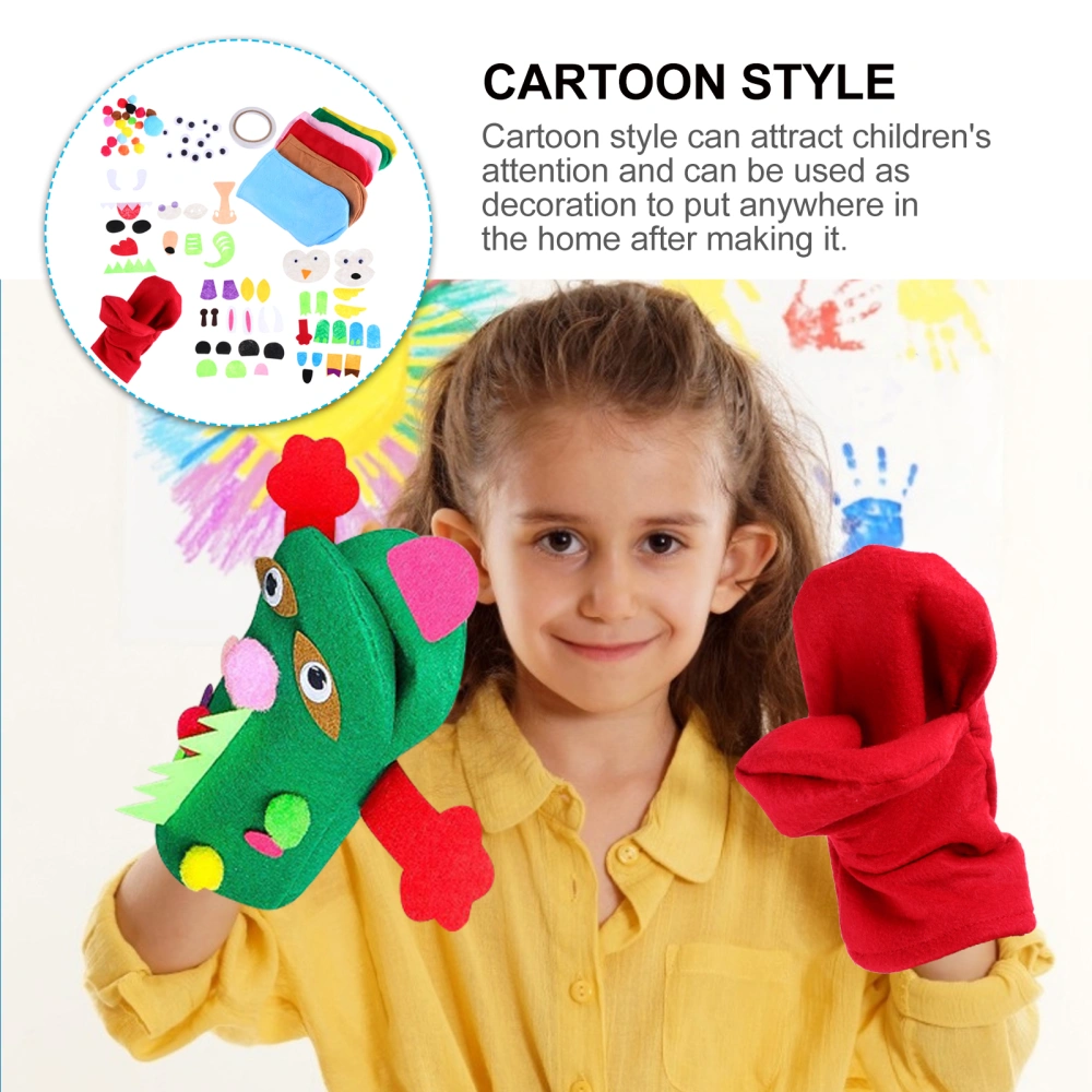 1 Set Kids Felt Craft Set Hand Puppet Making Kit DIY Art Craft Supplies