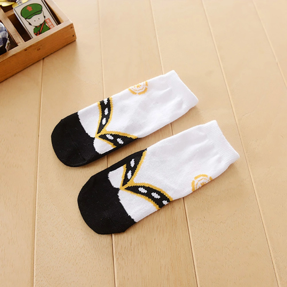 2 Pairs Kids Socks Kimono Clog Pattern Socks Breathable Socks Skid Proof Socks