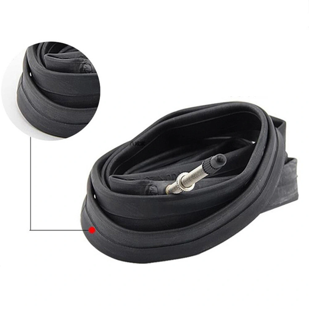 2PCS Bike Inner Tube Cycling Tire US Rubber Tube Wide Tire for MTB Mountain Bike - 26x1.5 (Black)