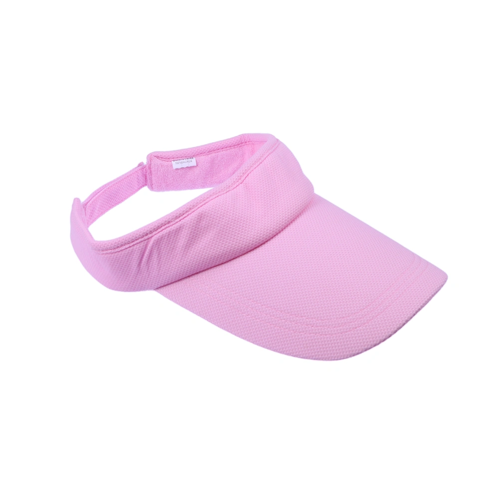 Sun Visors Adjustable Sports Sun Hat for Outdoor Travel Exercises (Pink)