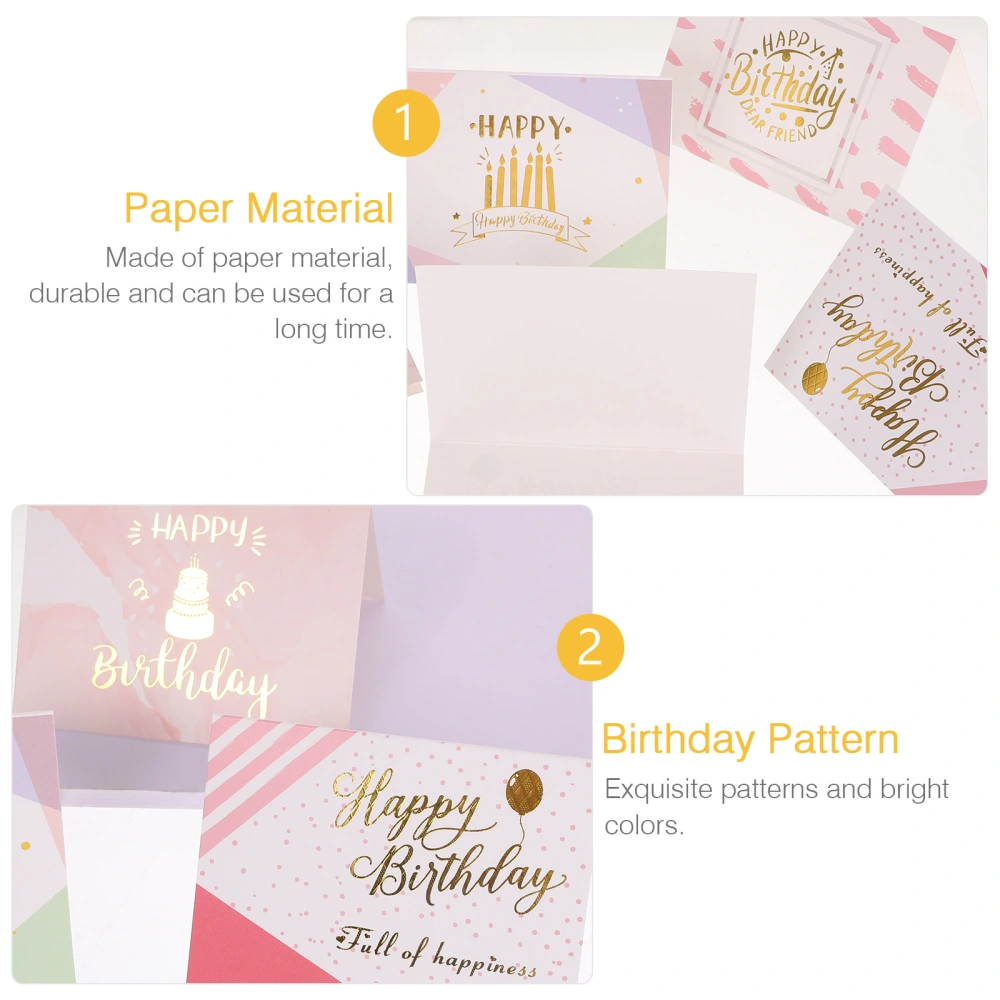 40pcs Happy Birthday Cards Birthday Party Greeting Cards for Flower Bouquet