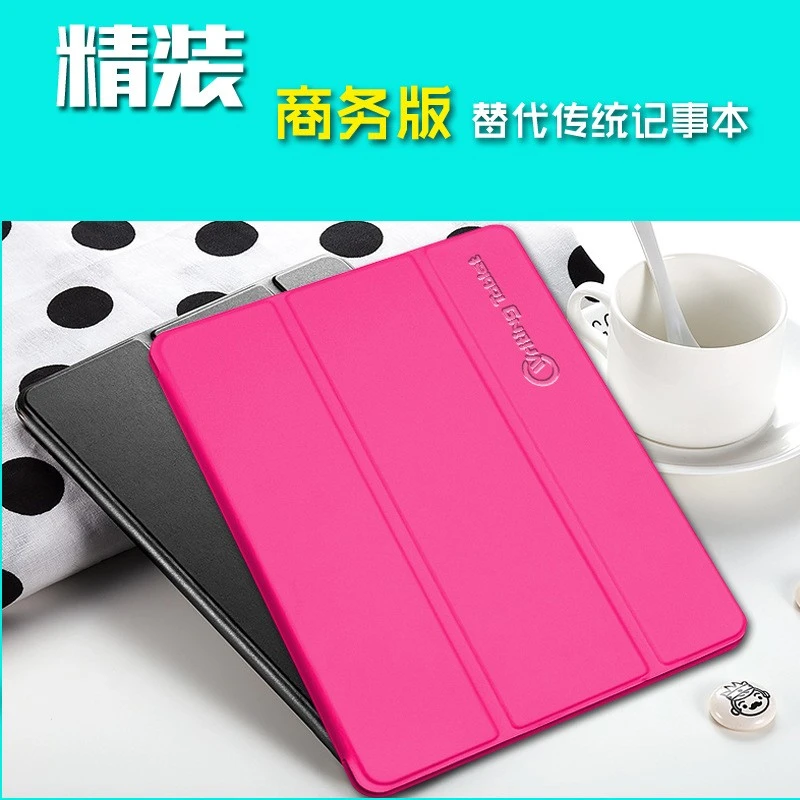 1 Set Electronic Handwriting Tablet Portable Writing Tablet with Leather Protective Cover And Pen