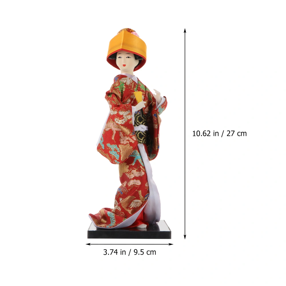 1Pc Japanese Style Geisha Doll Kimono Doll Decoration Desktop Adornment