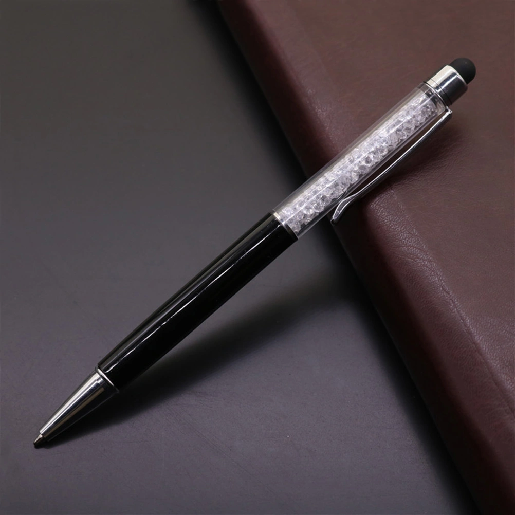 2pcs Stylus Pens 2-in-1 Multi Function Stylish Bling Slim Crystal Diamond Stylus and Ink Ballpoint Pens for All Capacitive Touch Screen Device (Black)