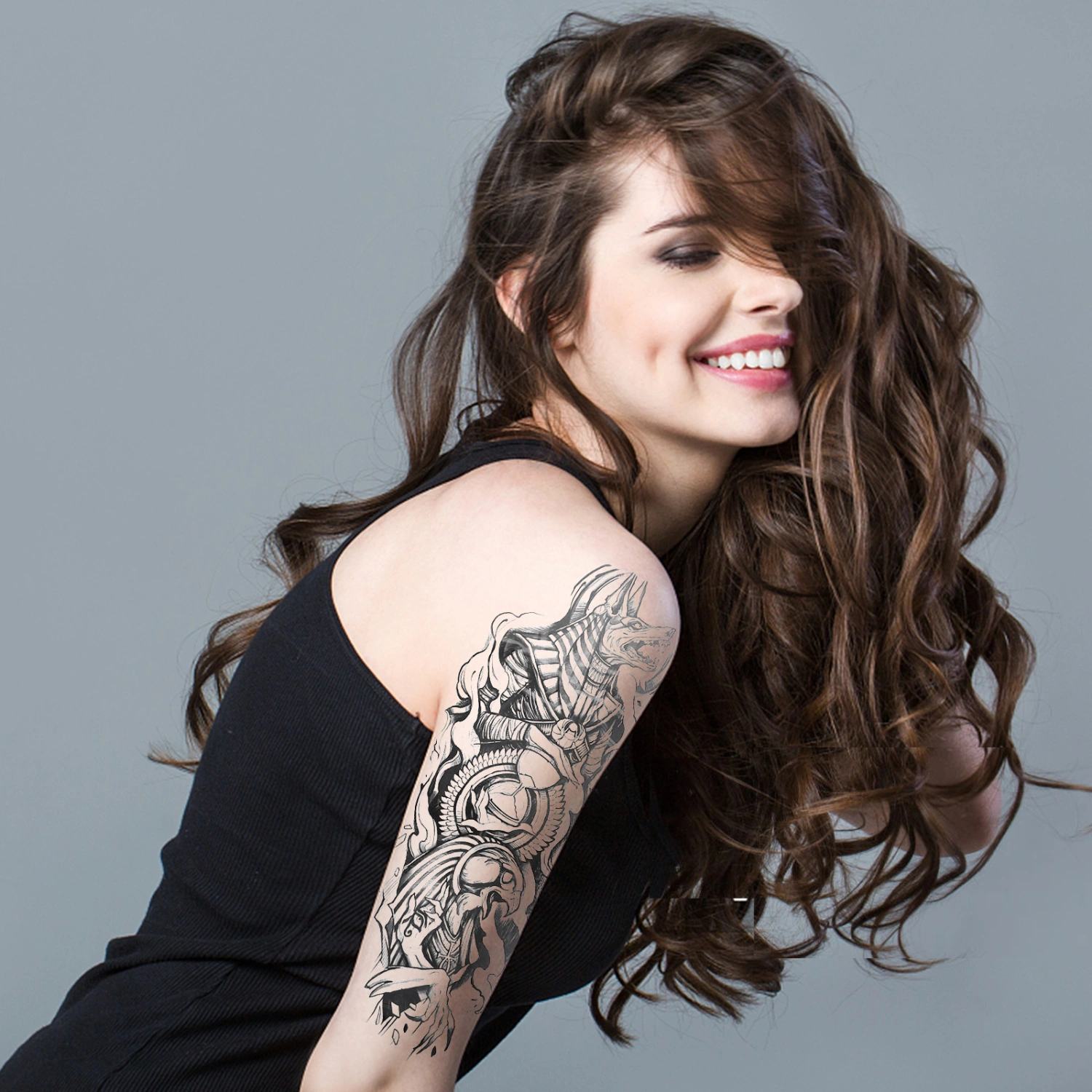 3pcs Arm Stickers Full Arm Temporary Tattoos Decorative Stickers Body Stickers