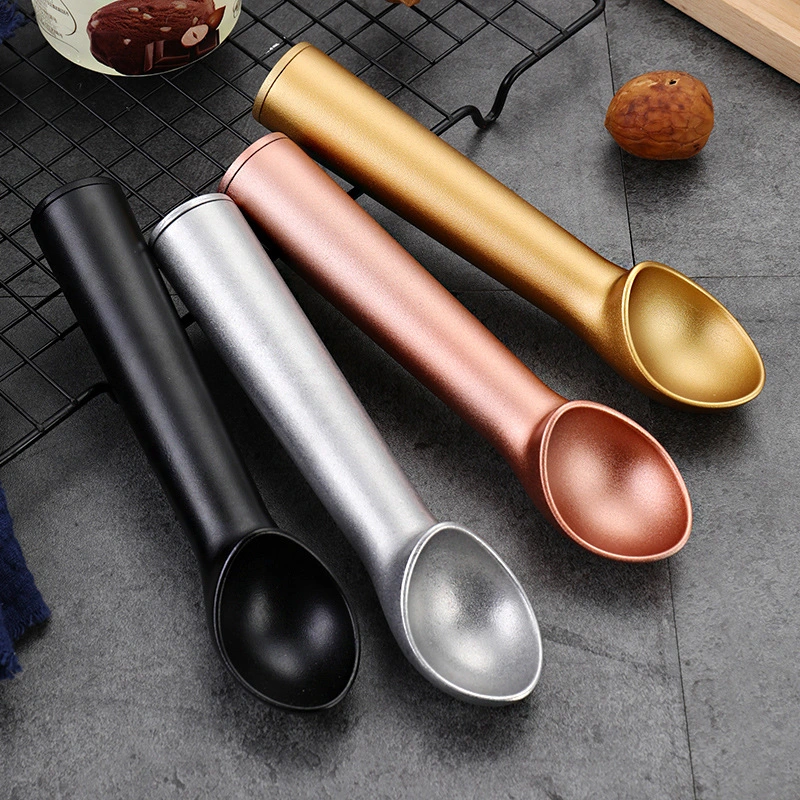 4pcs Ice Cream Scoop Dessert Spoon Food Serving Spoon Melon Scoops Kitchen Scoop