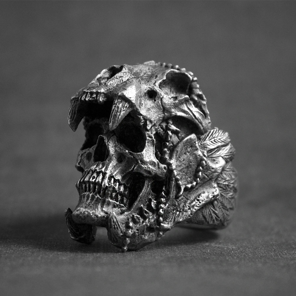 Finger Ring Halloween Punk Gothic Skeleton Ring Halloween Style Ring Alloy Punk Style Ring