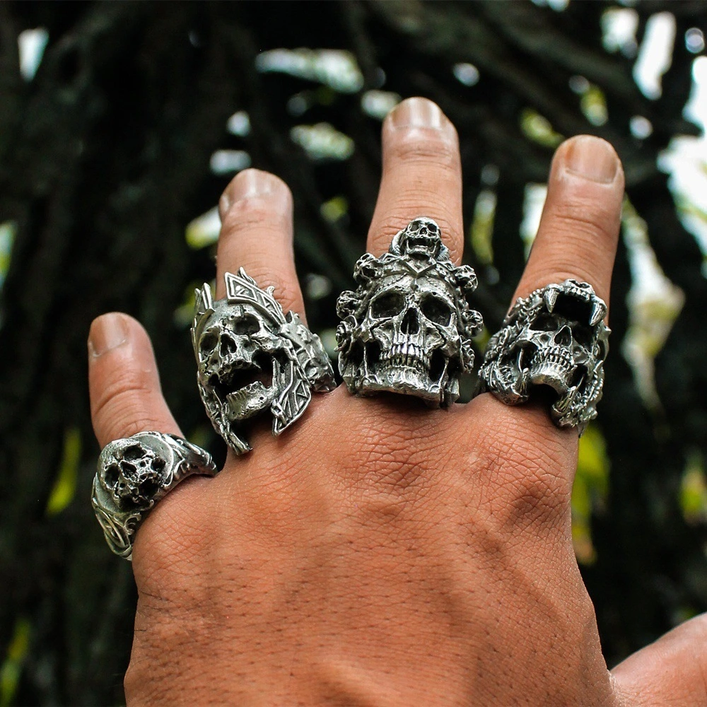 Finger Ring Halloween Punk Gothic Skeleton Ring Halloween Style Ring Alloy Punk Style Ring