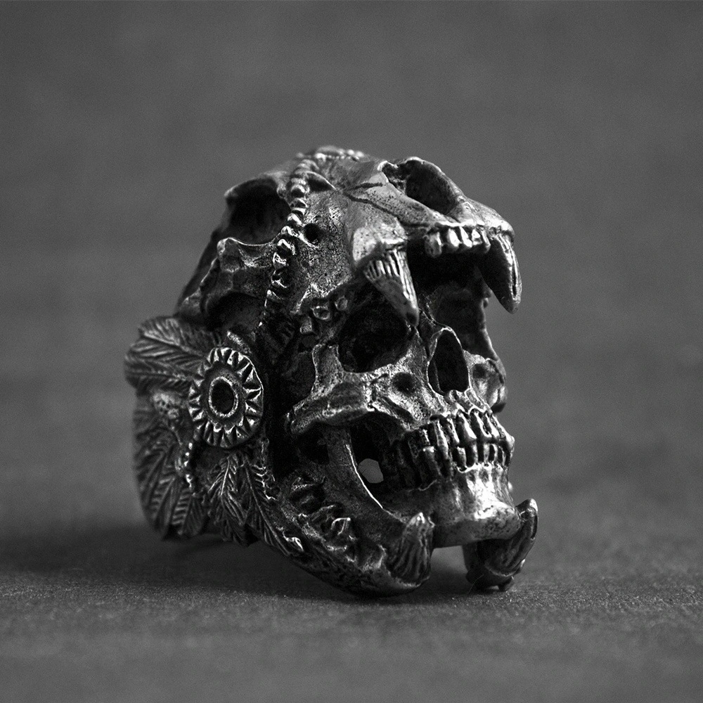 Finger Ring Halloween Punk Gothic Skeleton Ring Halloween Style Ring Alloy Punk Style Ring