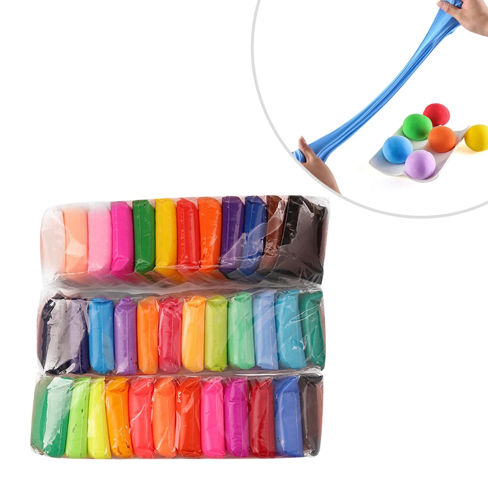 36 Colors Air Dry Clay Moulding Craft Clay Set for Kids with Tools Children's DIY Toy Plasticine Clay Crystal Colorful Mud