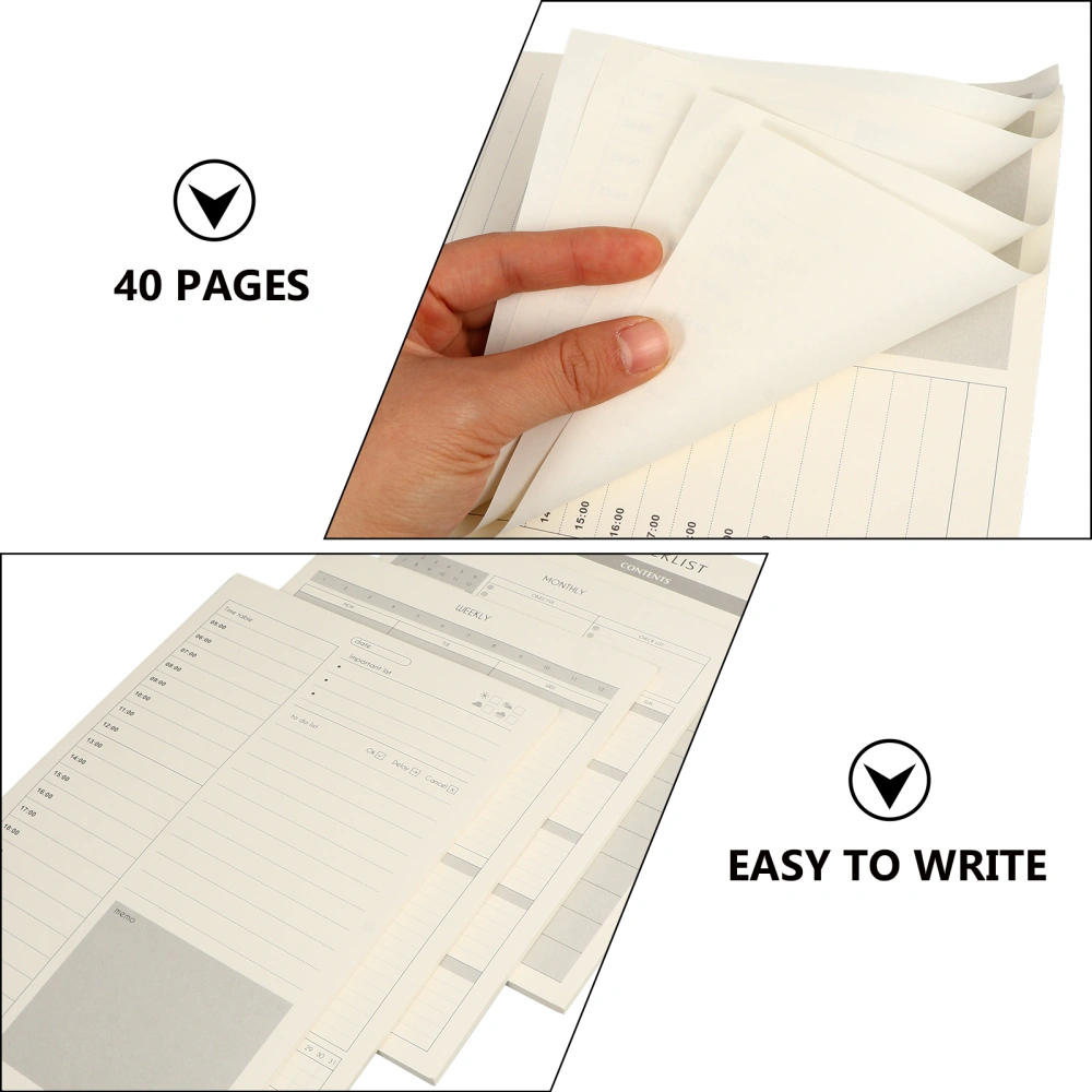 4 Packs Daily Planner Paper Notepad Agenda Planning Notepad Schedule Checklist