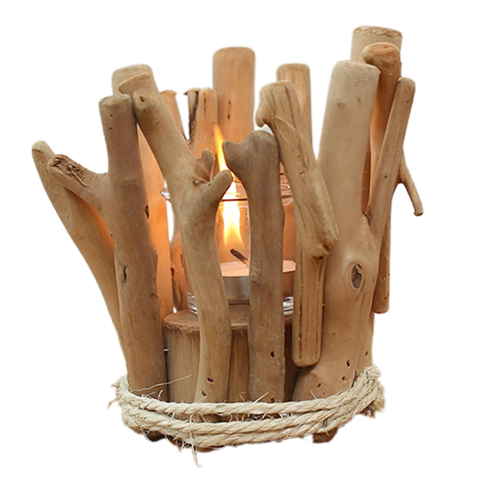 Creative Wood Stick Candleholder Handmade Candleholder Gift for Friends Family