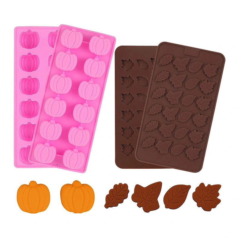 4pcs Halloween Chocolate Mold Candy Mould Silicone Fondant Mould Candy Making Mold