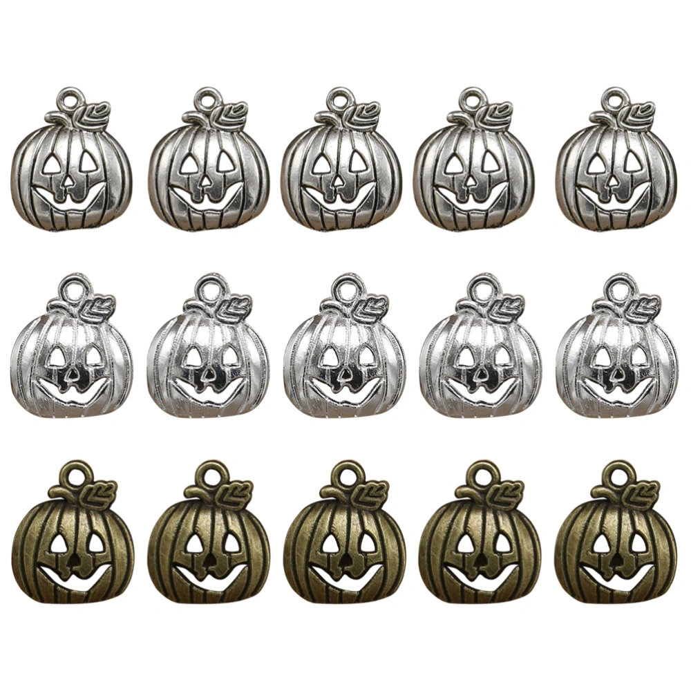 15Pcs Antique Pendants Hallow out Smile Jack Lantern Pendant for Halloween Bracelet Necklace Dangle DIY Jewery