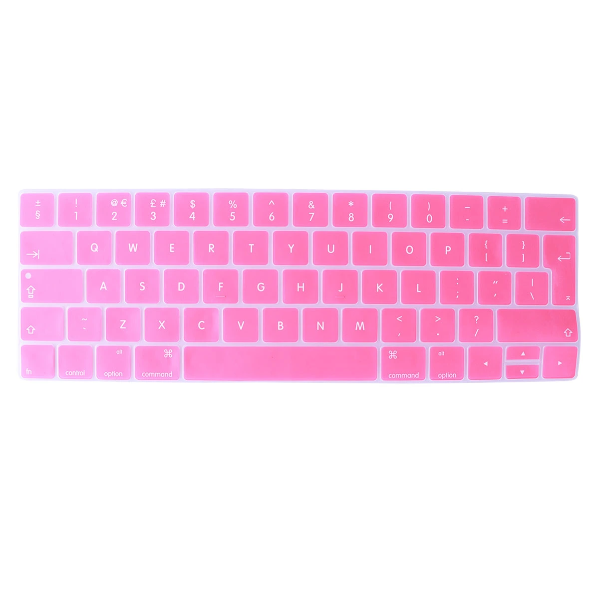Keyboard Cover Foreign Language Protection Keyboard Membrane Rainbow Keyboard Cover for Apple Pro 13/15 Touch Bar (European Version of English)(Pink)