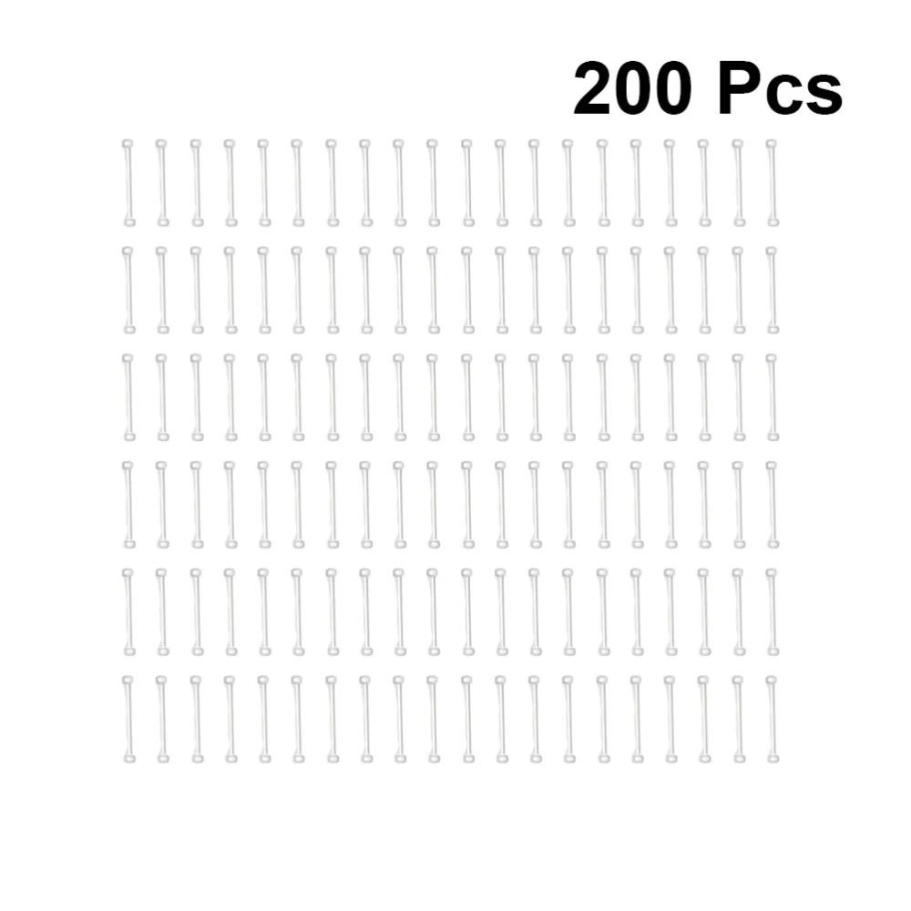 200Pcs DIY Earring Accessories DIY Material Earring Connecting Stick Decorative Jewelry Accessories (Silver 15mm)