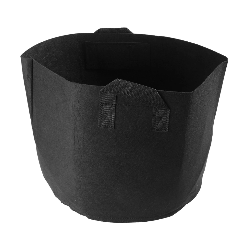 10 Gallon Plant Grow Bags Non-woven Aeration Pots Container with Strap Handles for Nursery Garden and Planting - Black