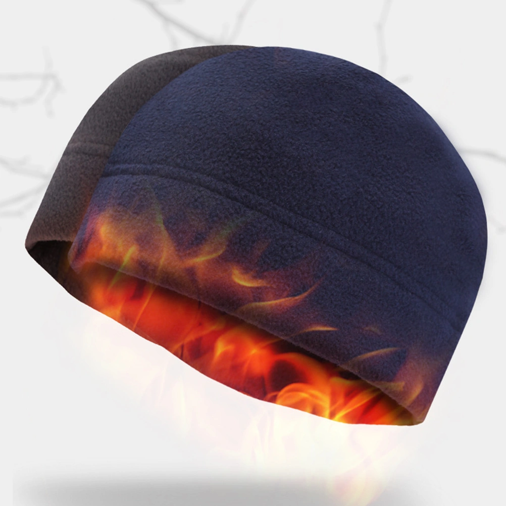 2pcs Windproof Hat Outdoor Riding Beanie Hat Warmth Thickening Skiing Earmuffs Fleece Hat for Women Men (Army Green)