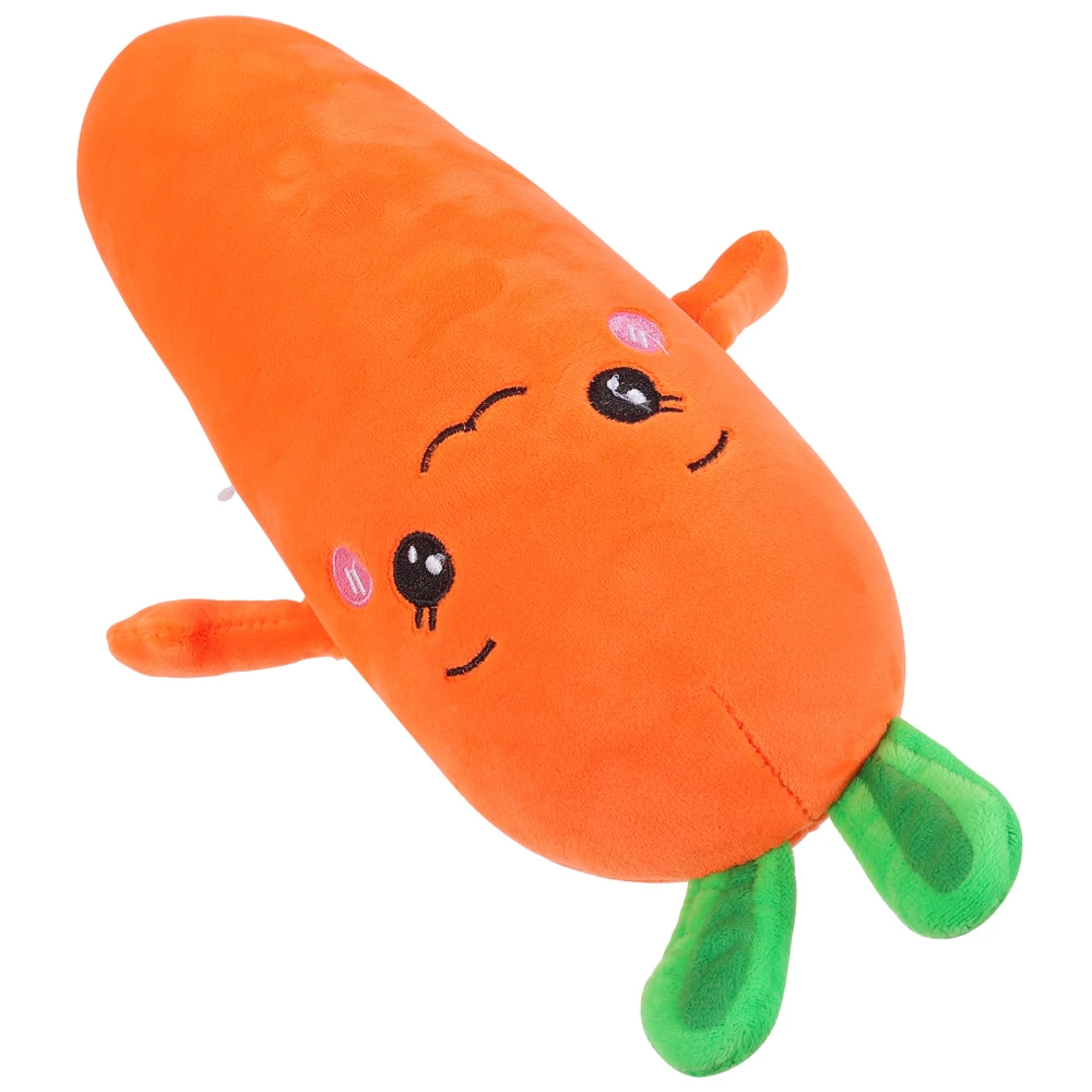 1Pc Lovely Carrot-shaped Pillow Comfortable Long Throw Pillow Sofa Back Cushion