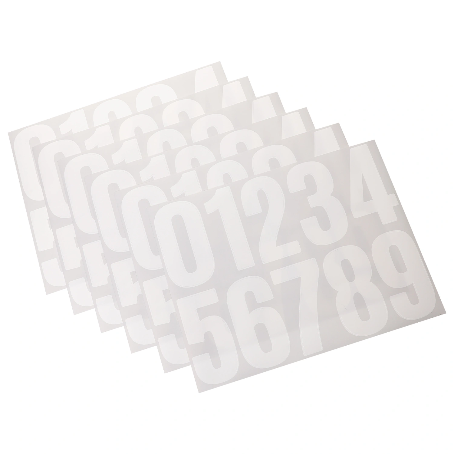 6 Sheets Large Number Stickers Adhesive Numbers Stickers for Garbage Bins Trash Can Number Stickers