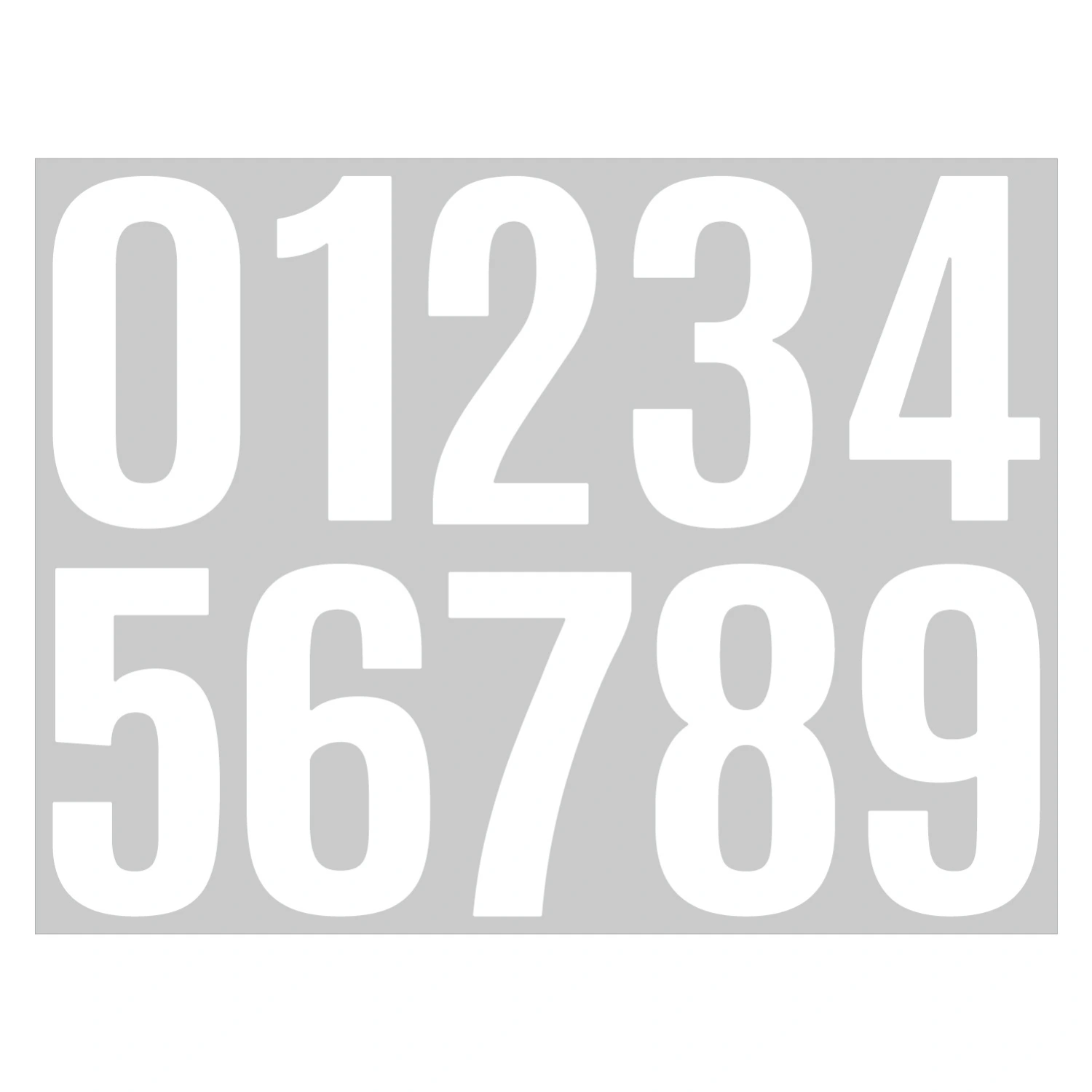 6 Sheets Large Number Stickers Adhesive Numbers Stickers for Garbage Bins Trash Can Number Stickers