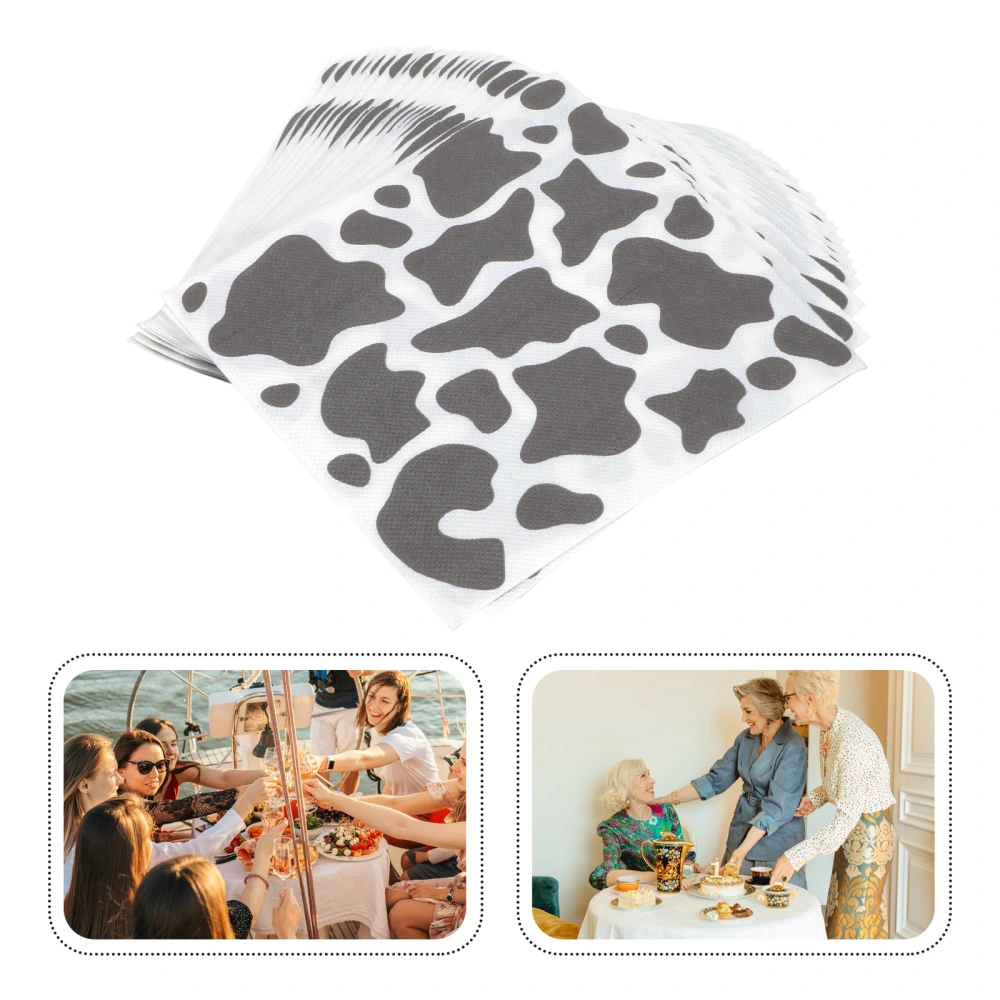 100 Sheets of Printing Napkins Cartoon Pattern Napkins Party Use Napkins Kitchen Restaurant Napkins