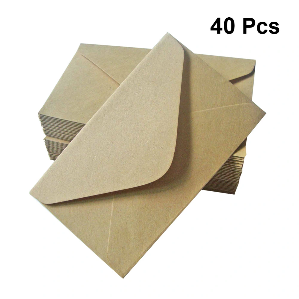 40pcs Classic Import Kraft Paper Envelopes Kraft Paper Invitations Postcard Envelope for Writing Letters