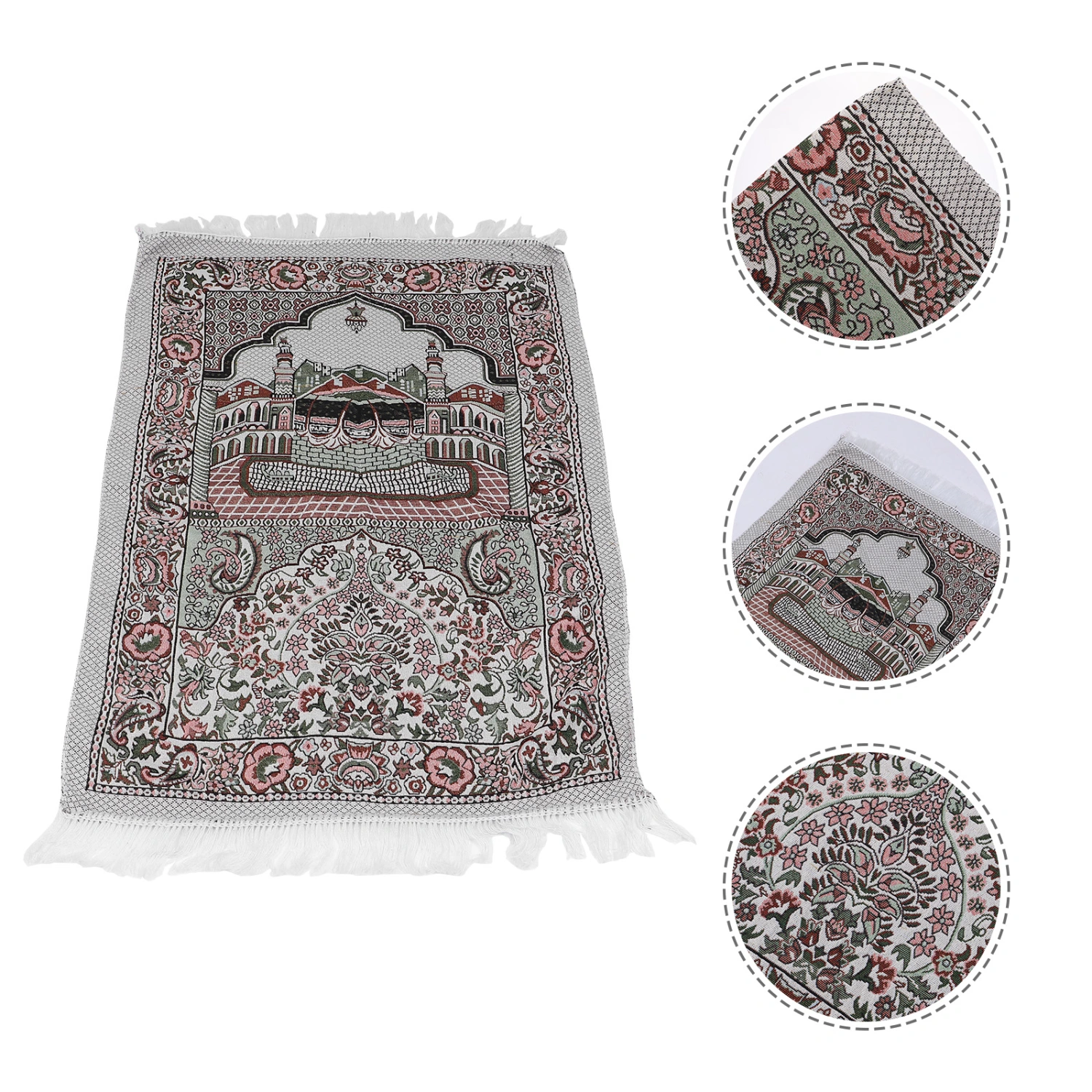 1 Pc Muslim Prayer Mat Mosque Comfortable Prayer Rug Portable Prayer Rug