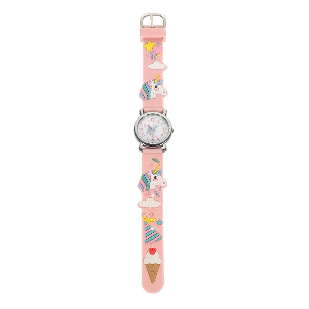 Adorable Unicorn Pattern Watch Colorful Plastic Strap Watch Boy Girl Wrist Watch