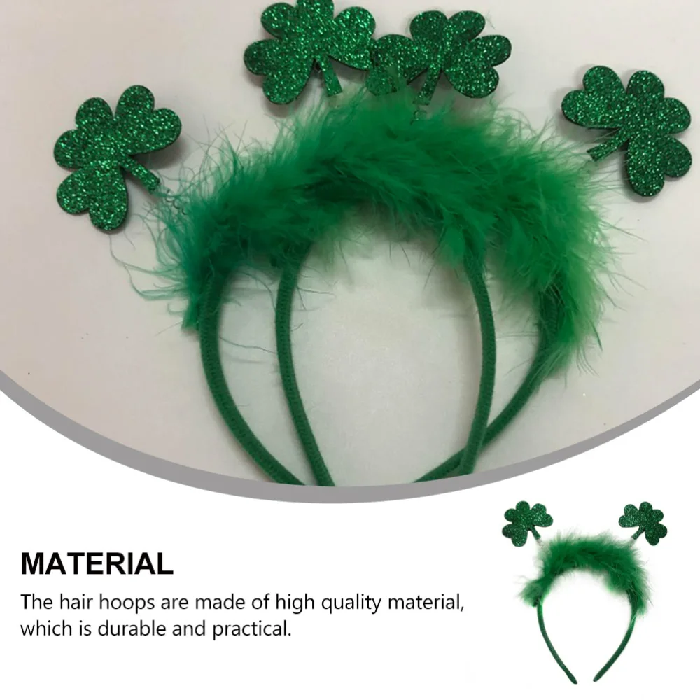 2pcs Creative Headdress Satin Patrick's Day Themed Hair Carnival Headdress