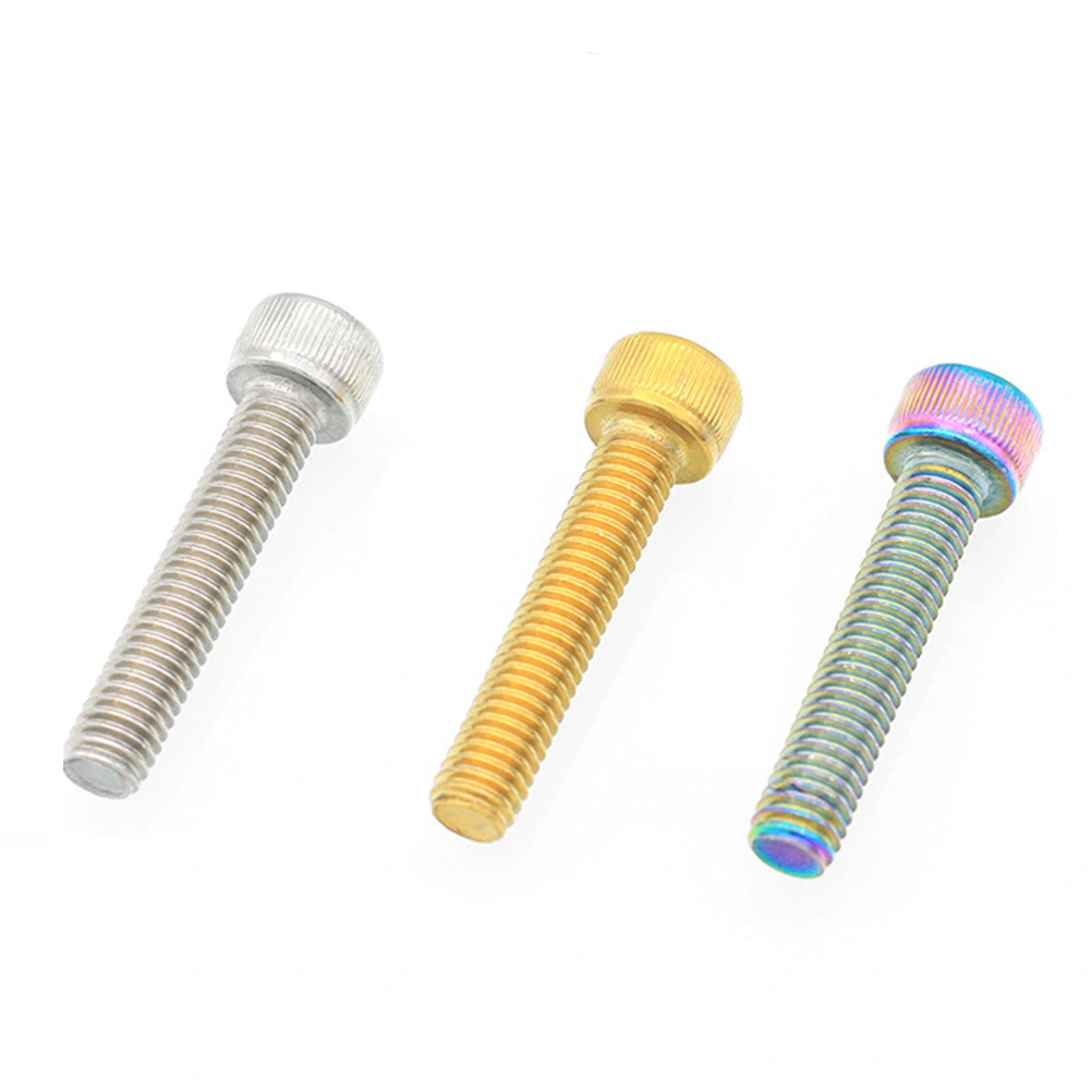 4pcs Mountain Road Bike Fixed Gear Bike Bowl Cover Screw Stainless Steel Stand Cover Screw Bike Accessory for Bike (Dazzling Color)