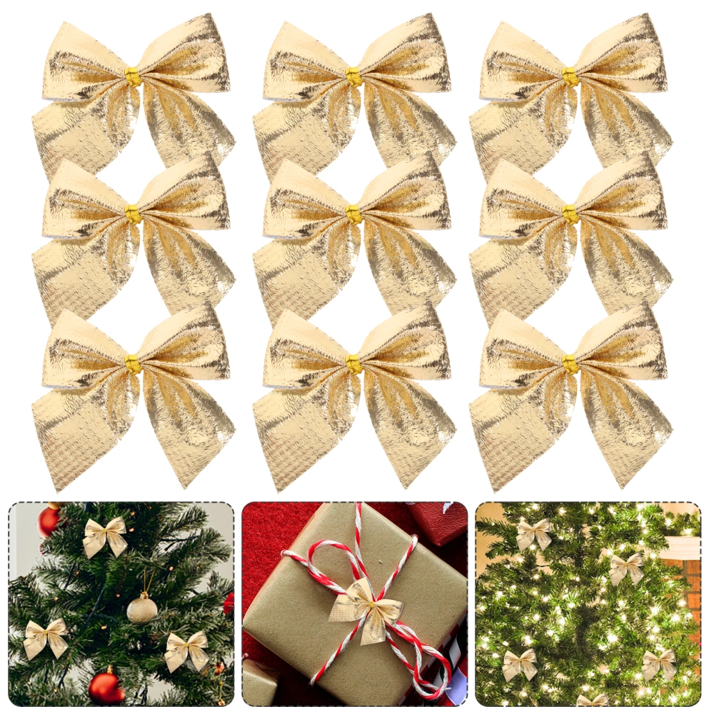 120pcs Christmas Mini Bows Decorations Christmas Tree Bows Wreaths Ornaments Bows