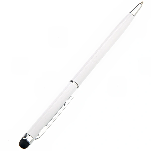 2-in-1 Universal Capacitive Touch Screen Stylus Pen & Ballpoint Pen for iPhone /iPad /Smartphone (White)