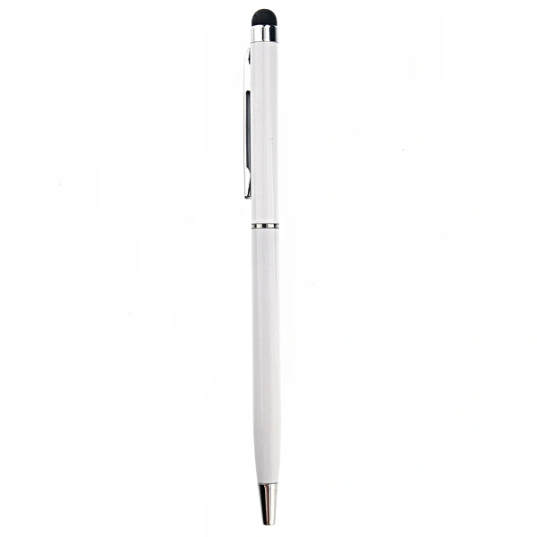 2-in-1 Universal Capacitive Touch Screen Stylus Pen & Ballpoint Pen for iPhone /iPad /Smartphone (White)