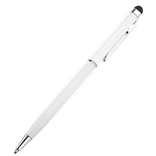 2-in-1 Universal Capacitive Touch Screen Stylus Pen & Ballpoint Pen for iPhone /iPad /Smartphone (White)