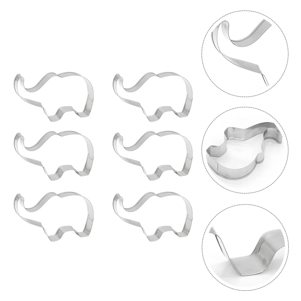 6 Pcs Elephant Design Baking Cake Dessert Mould Biscuit Mold DIY Baking Tools