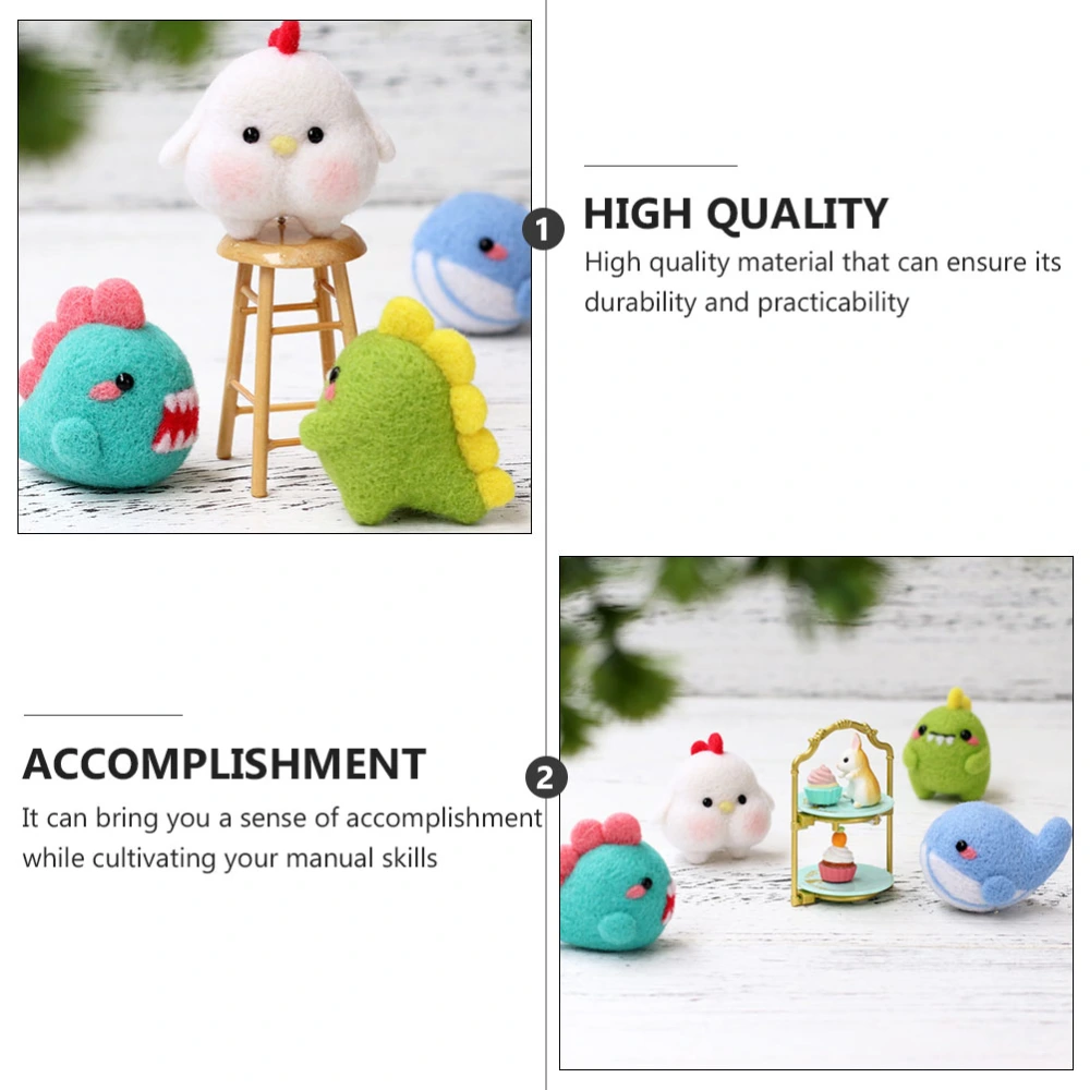 1 Set DIY Needle Felt Kit Handmade Doll Wool Felting Starter Materials