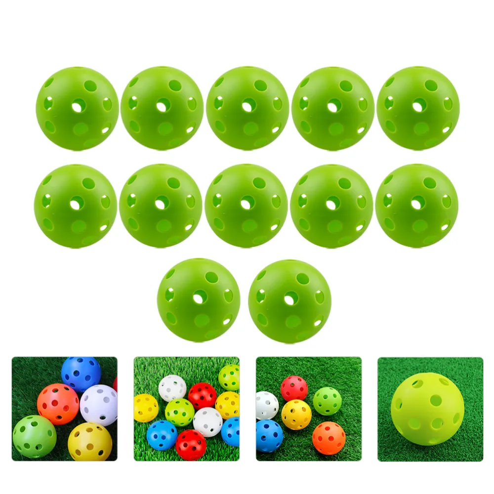 12pcs Indoor Ball Practice Balls Light Ball Training Aids for Playing Golfing