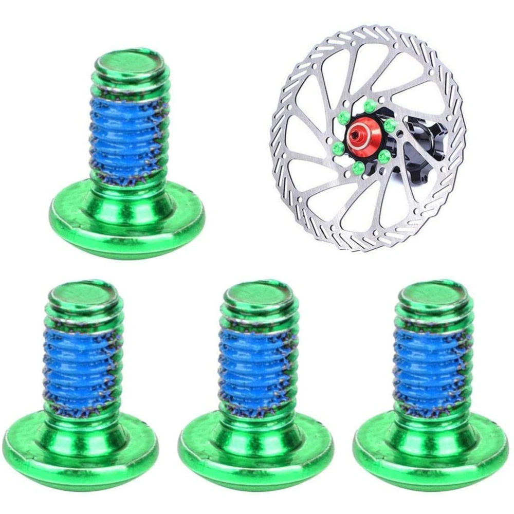 1 Box/12PCS Titanium Steel Brake Pad Screws Brake Fixing Screws Durable Screws for Mountain Bike (Green)